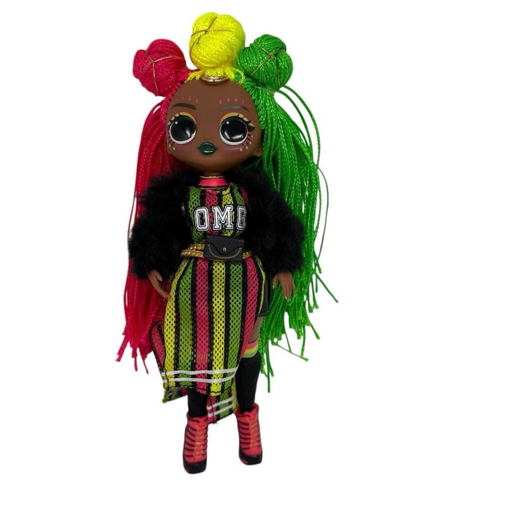LOL Surprise OMG Queens Sways Fashion Doll‎ Neon Hair Yarn Hair